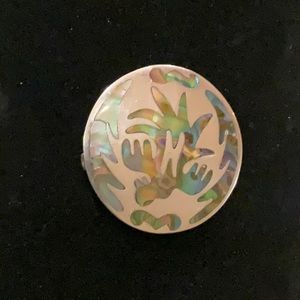 Signed AH sterling pendant /Pin AH signed Taxco Necklace pendant or pin aboline